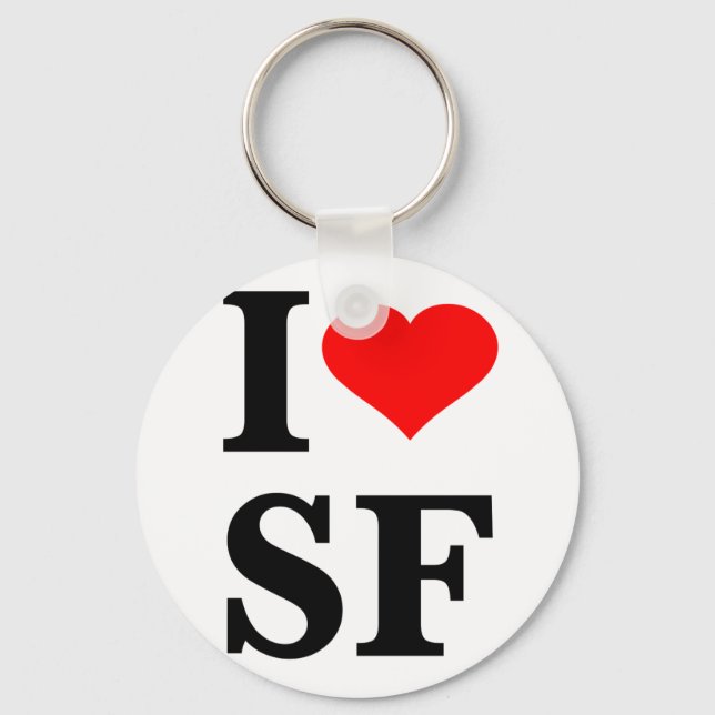 I Heart San Francisco Key Ring (Front)