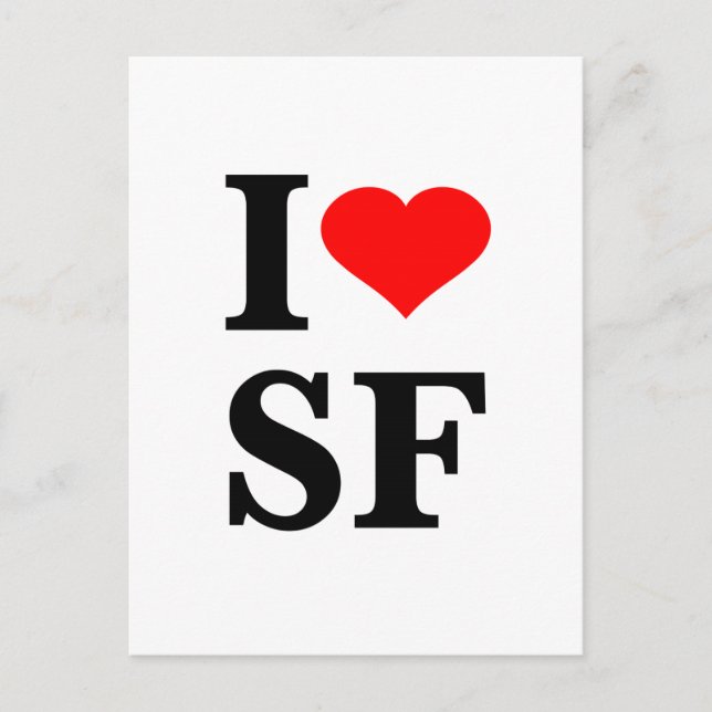 I Heart San Francisco Postcard (Front)