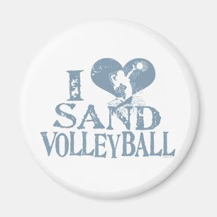 I Heart Sand Volleyball Magnet
