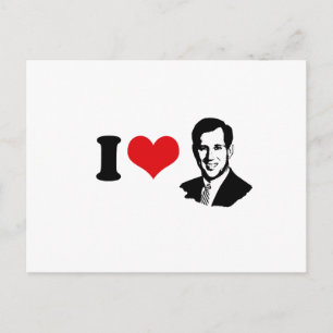 I HEART SANTORUM 2012 POSTCARD