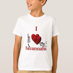 I Heart Savannah Cat T-Shirt