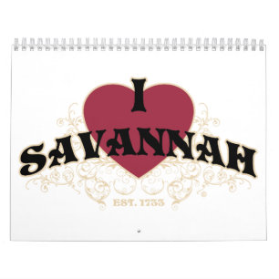 I Heart Savannah Est 1733 calendar