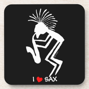 I Heart Sax Coaster