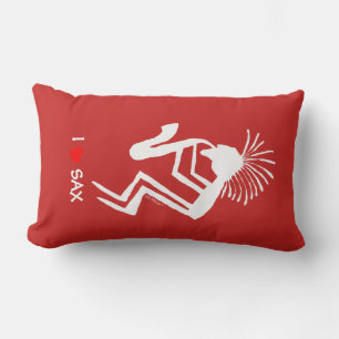 I HEART SAX LUMBAR CUSHION