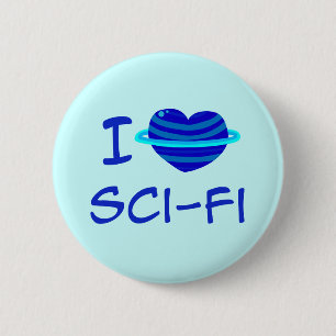 I Heart Sci-Fi 6 Cm Round Badge