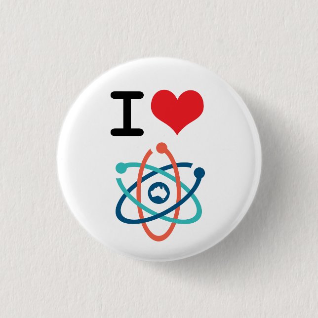 I Heart Science - 3 Cm Round Badge (Front)