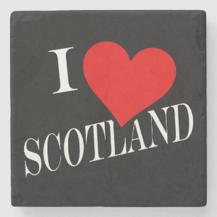 I Heart Scotland wt coastercn Stone Coaster