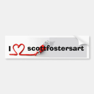 i heart scottfostersart bumper sticker