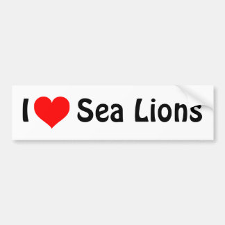 I heart Sea Lions Bumper Sticker