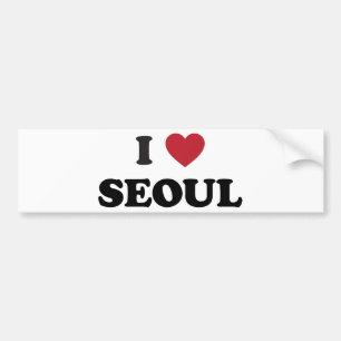 I Heart Seoul South Korea Bumper Sticker