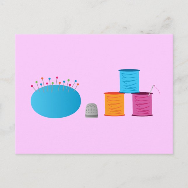 I Heart Sewing Postcard (Front)