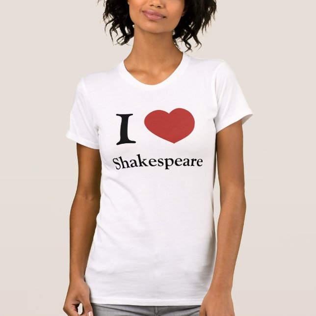 I Heart Shakespeare Female T-Shirt (Front)