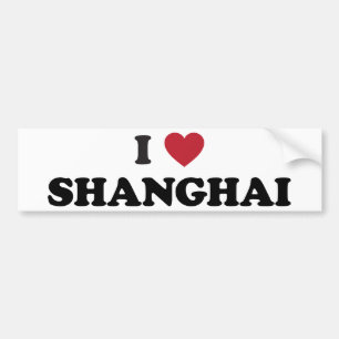 I Heart Shanghai China Bumper Sticker