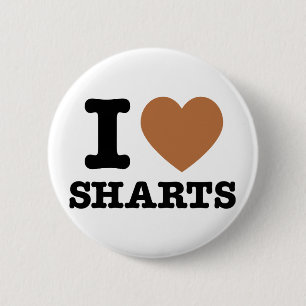 I Heart Sharts 6 Cm Round Badge