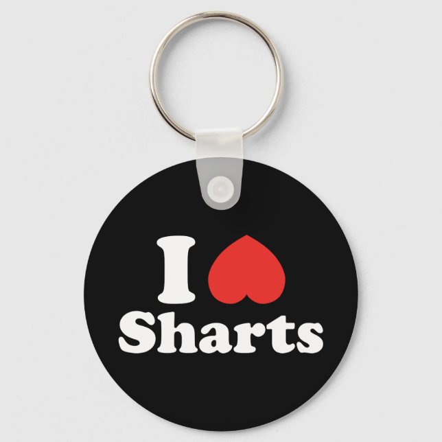 I Heart Sharts Key Ring (Front)