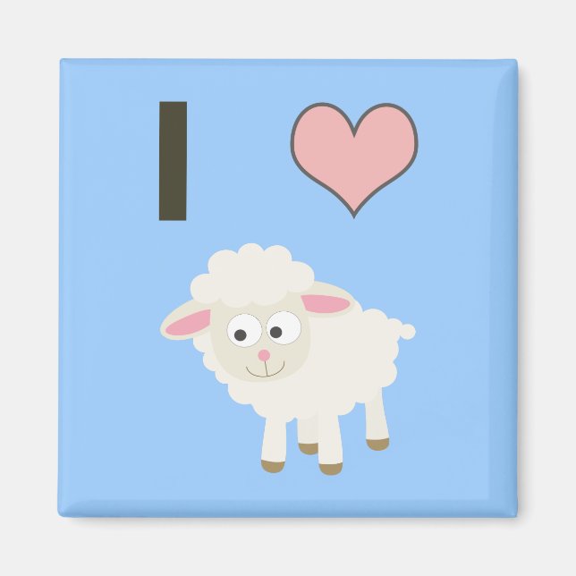 I heart Sheep Magnet (Front)