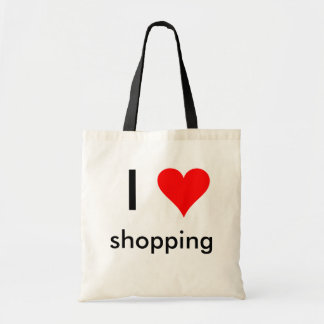 i heart shopping tote bag