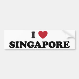 I Heart Singapore Bumper Sticker