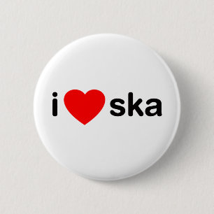 I Heart Ska 6 Cm Round Badge
