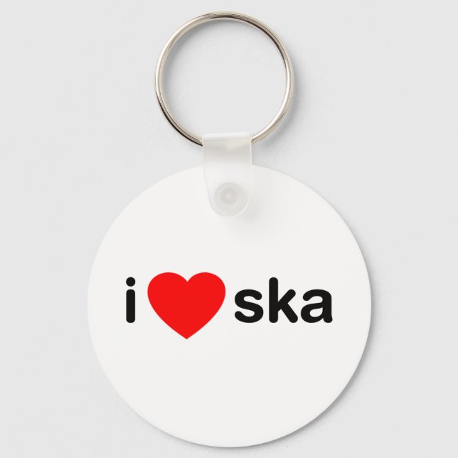 I Heart Ska Key Ring (Front)