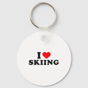 I Heart Skiing Love Snow Lover Key Ring