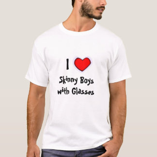 I Heart Skinny Boys with Glasses T-Shirt