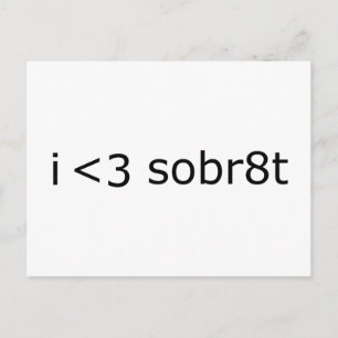 I heart Sobriety Postcard