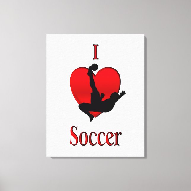 I Heart Soccer Canvas Print (Front)