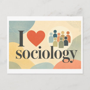 "I [Heart] Sociology" Postcard