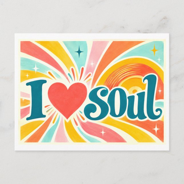 "I [Heart] Soul" Postcard (Front)