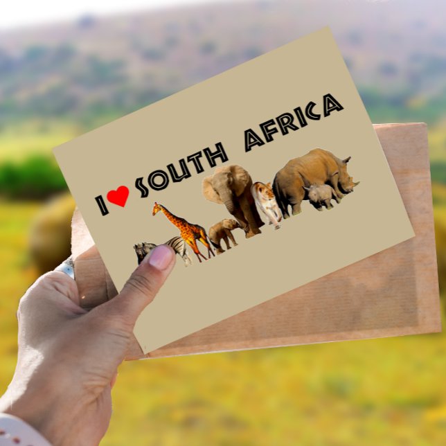 I heart South Africa Wildlife Collage Postcard (Creator Uploaded)