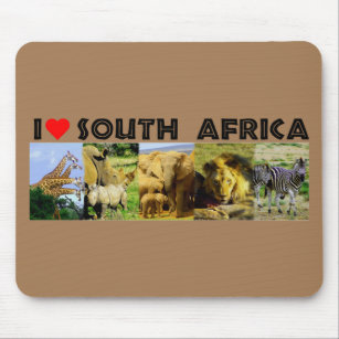 I Heart South Africa Wildlife Photos Mouse Pad
