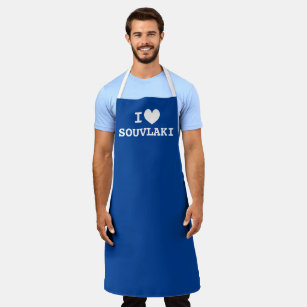 I heart Souvlaki funny Greek cuisine kitchen apron