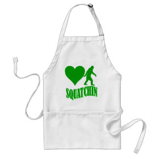 I heart squatchin standard apron