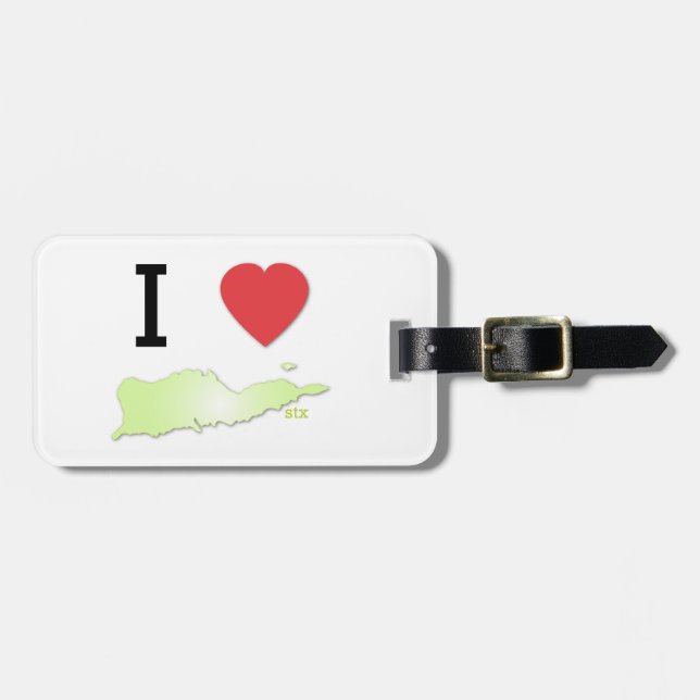 I heart St Croix Luggage Tag (Front Horizontal)
