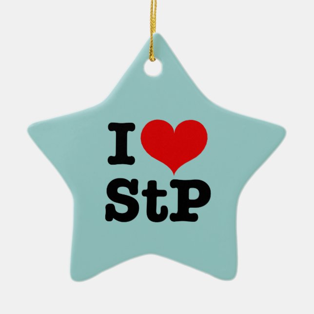 I Heart St. Paul Ceramic Tree Decoration (Front)