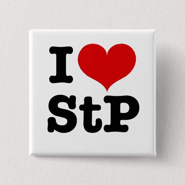 I Heart St. Paul / St. Peter 15 Cm Square Badge (Front)