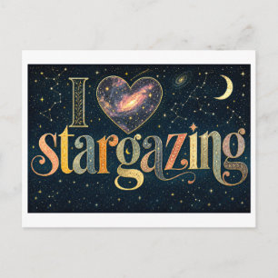 "I [Heart] Stargazing" Postcard