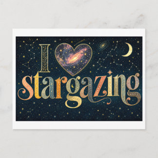 "I [Heart] Stargazing" Postcard