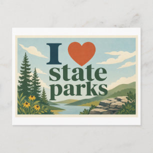 "I [Heart] State Parks" Postcard