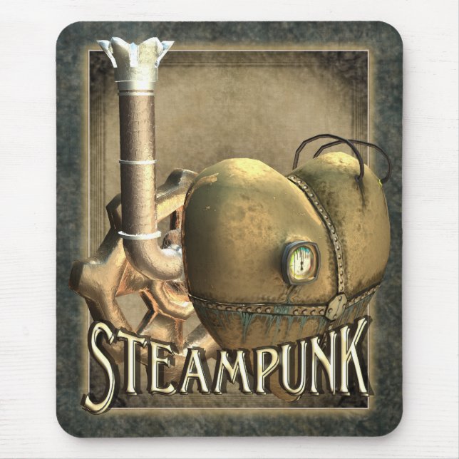 I Heart Steampunk Mousepad (Front)