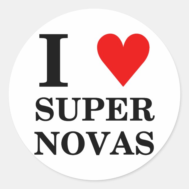 I (heart) SuperNovas Sticker (Front)