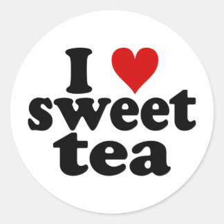 I Heart Sweet Tea Classic Round Sticker