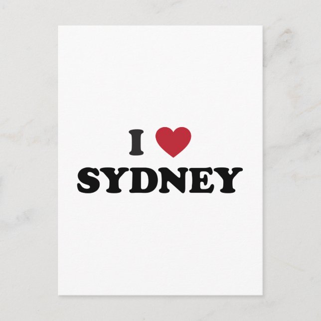I Heart Sydney Australia Postcard (Front)