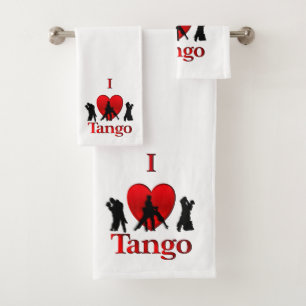 I Heart Tango Bath Towel Set