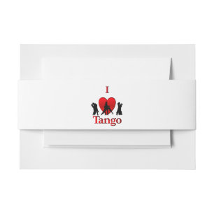 I Heart Tango Invitation Belly Band