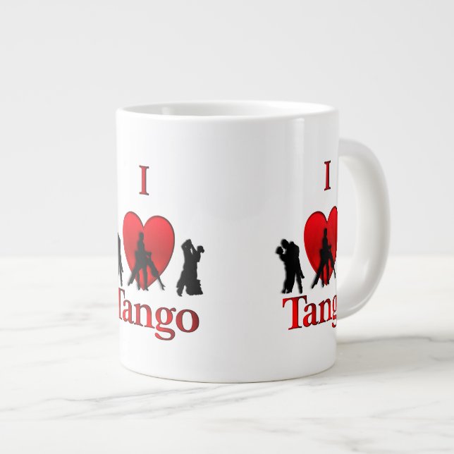 I Heart Tango Large Coffee Mug (Front Right)