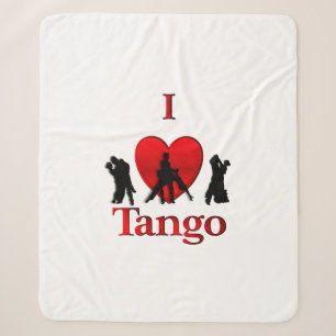 I Heart Tango Sherpa Blanket
