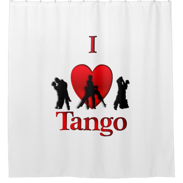 I Heart Tango Shower Curtain (Front)