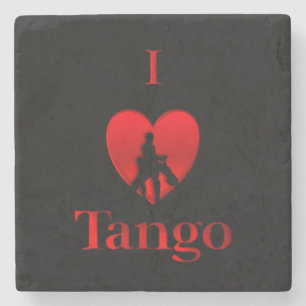 I Heart Tango Stone Coaster